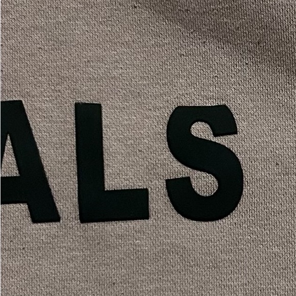 FOG Essentials Hoodie Taupe Gray Beige Pullover Sweatshirt Large - Picture 2 of 7